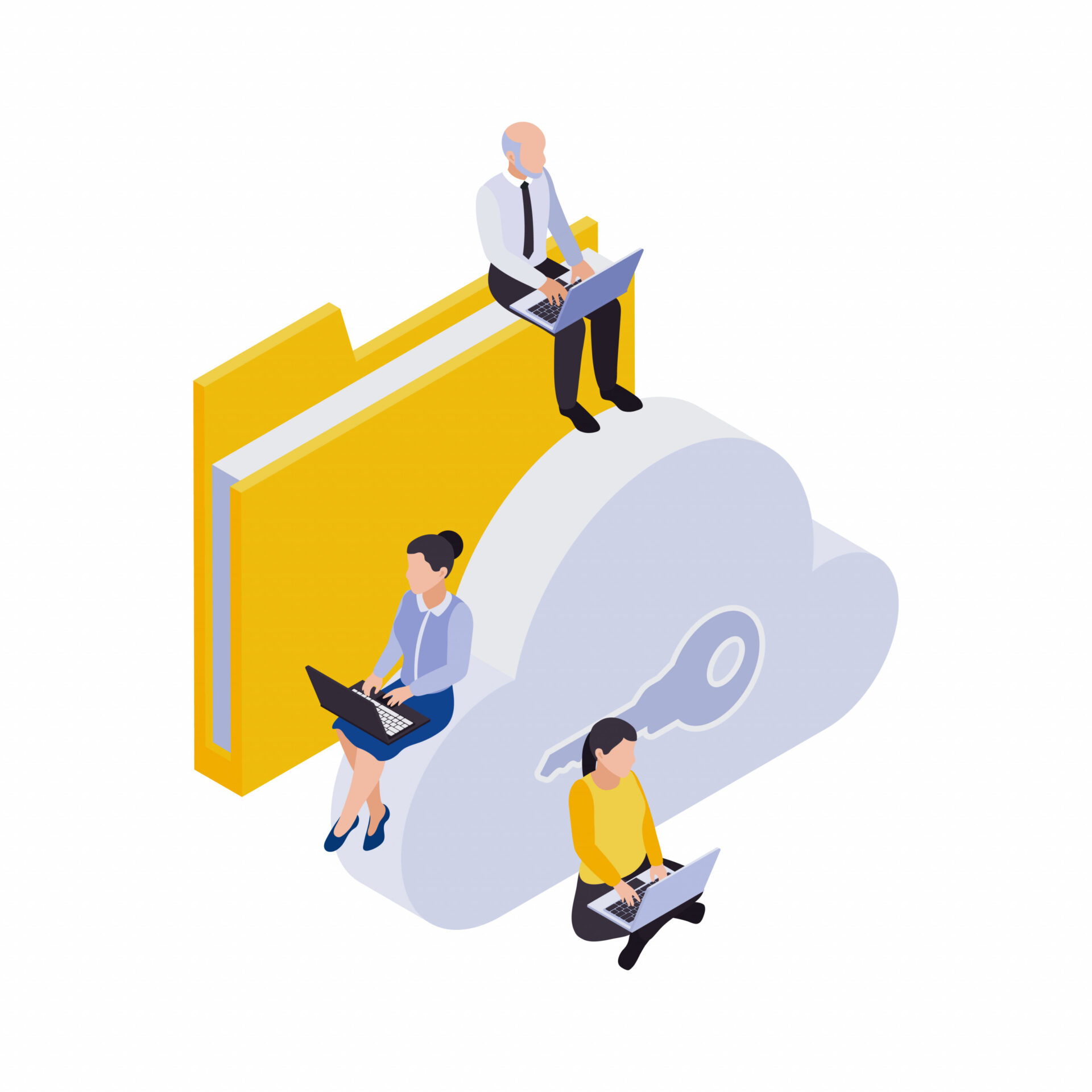 remote_management_distant_work_isometric_icons