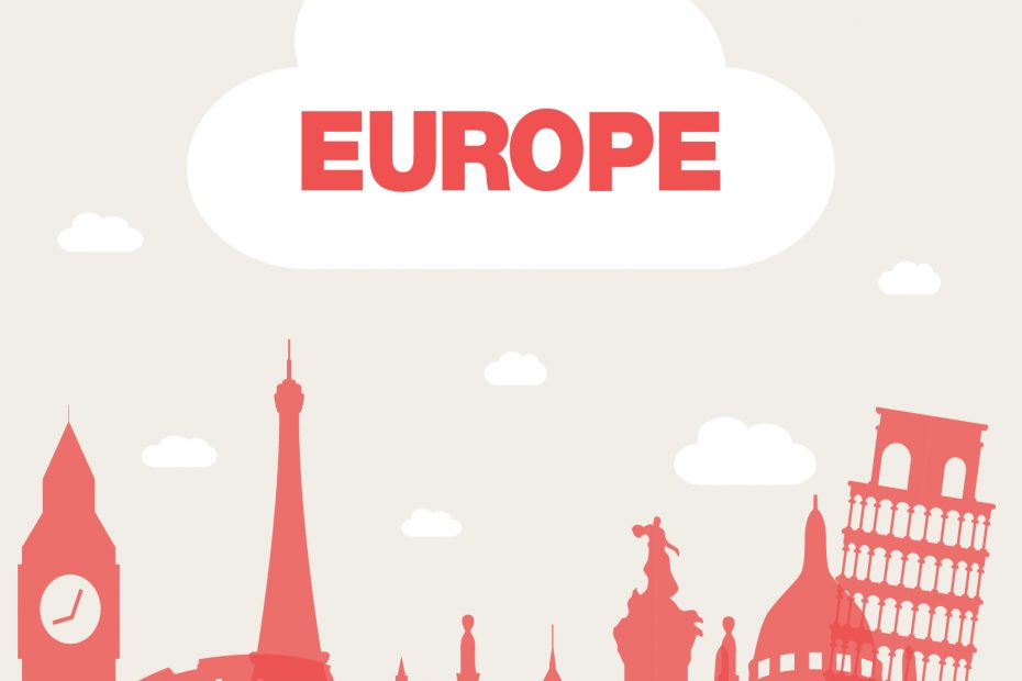 An image of the most important historical building and sightsees in Europe.