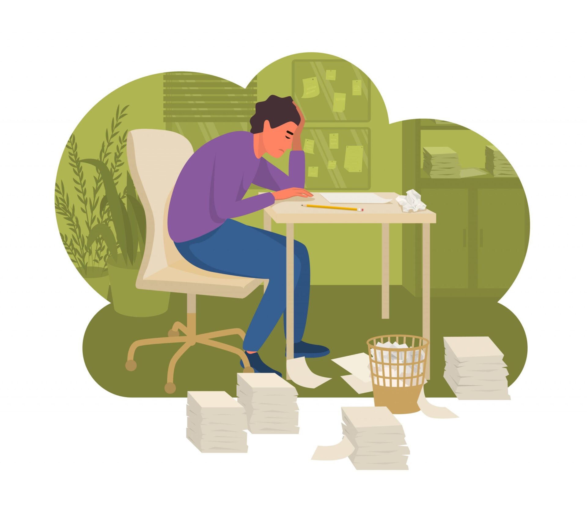 professional-burnout-syndrome-composition