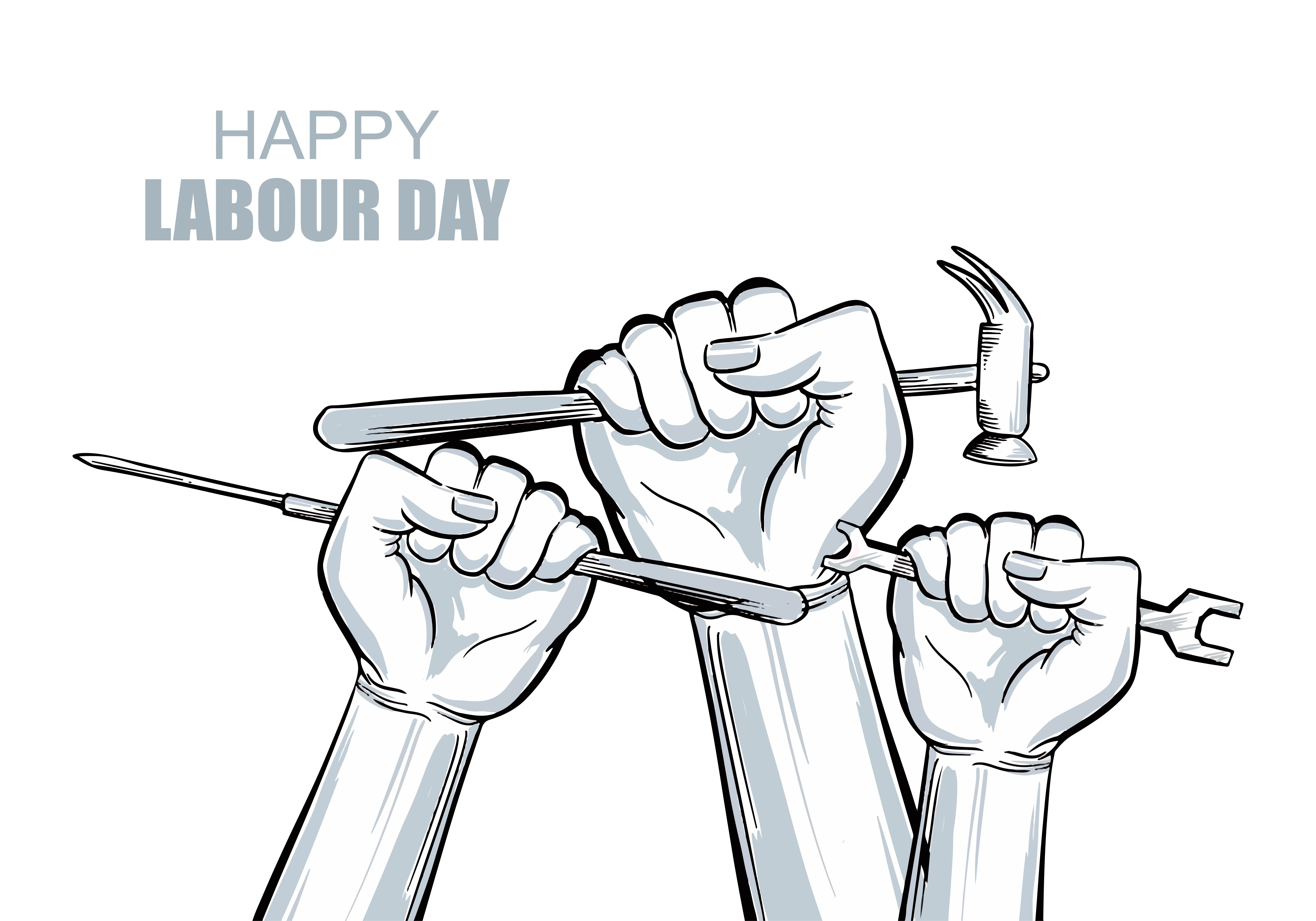 1st may happy labor day celebration design