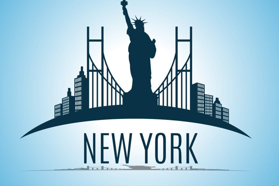 A vector of USA most known landscapes like the freedom status