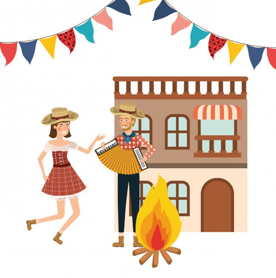 An image of two people celebrating