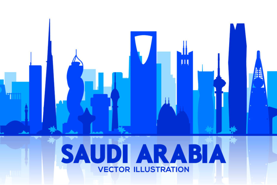 A vector o Saudi Arabia most famous landmarks