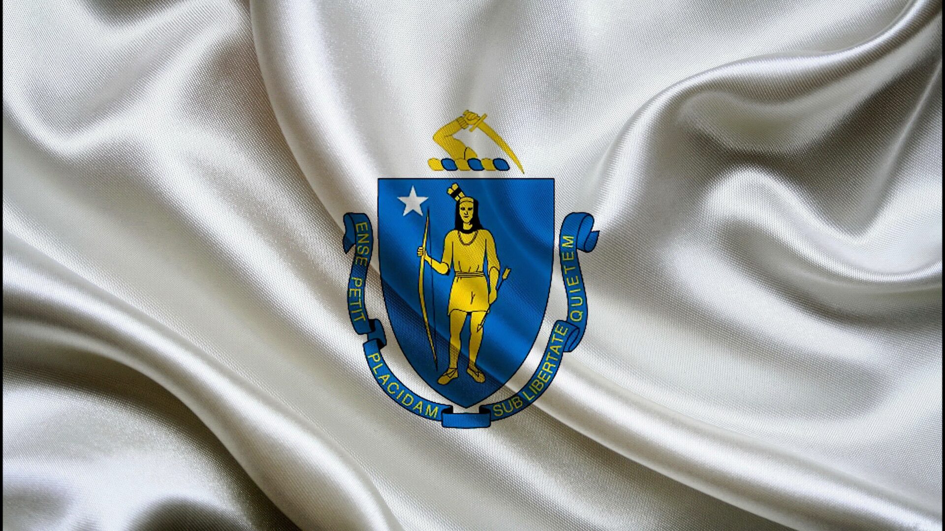 An image of Massachusetts flag