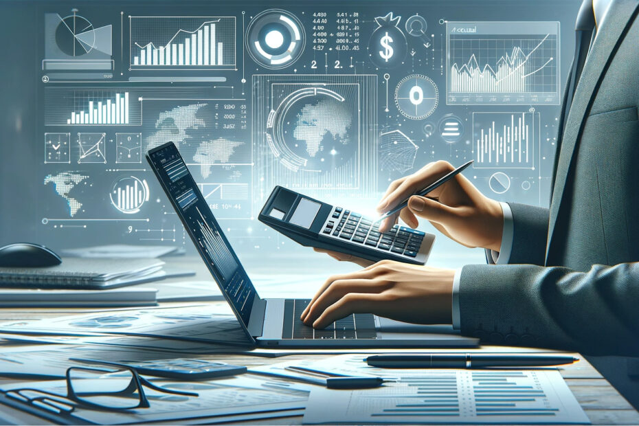 A-digital-illustration-for-an-article-about-an-accrual-calculator.-The-image-should-feature-a-professional-setting-possibly-an-office-or-a-financial