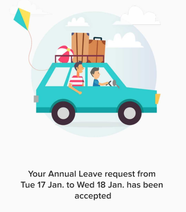 A screen shot from Day Off Vacation Tracker
