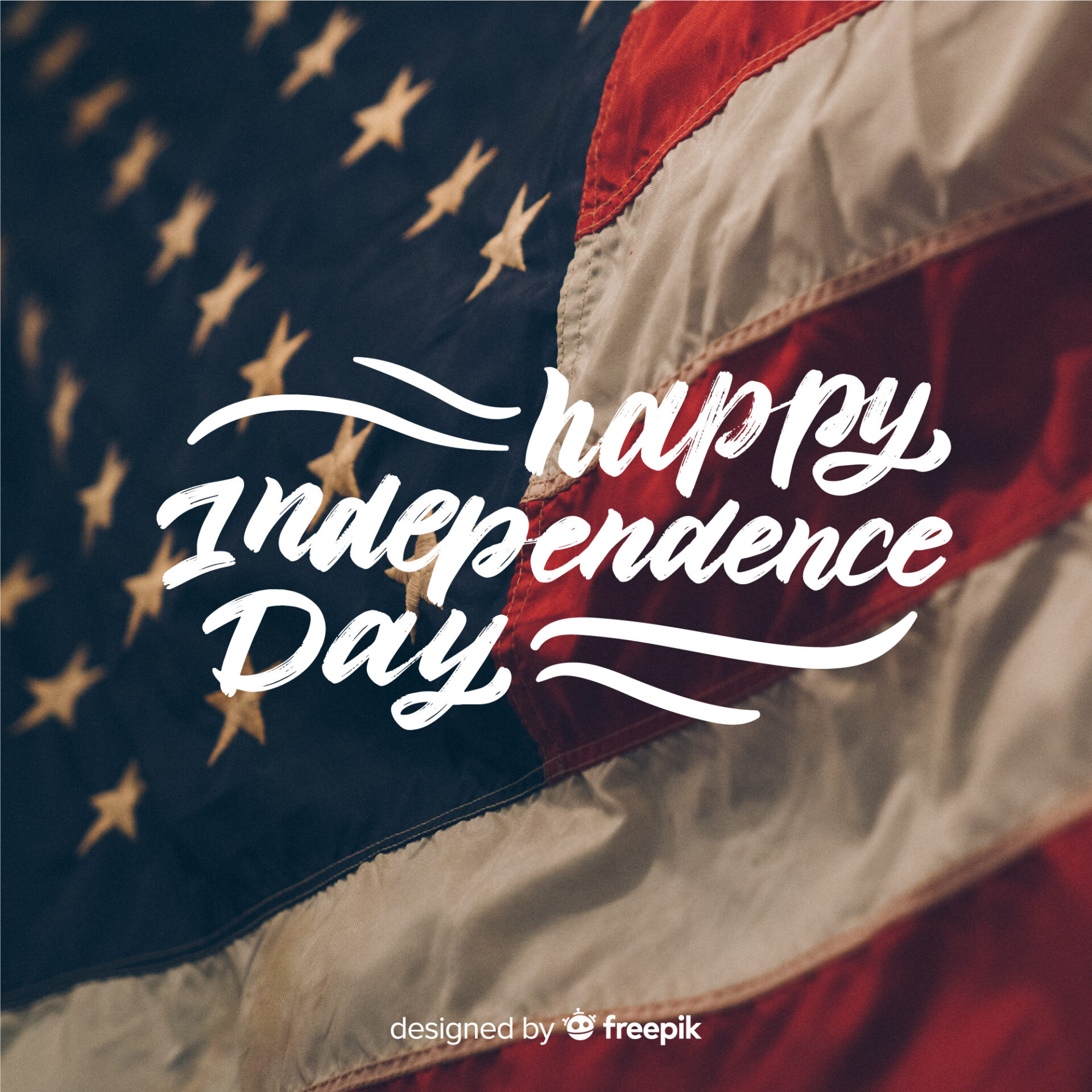An image of USA flag with a title Happy Independance Day at the middle