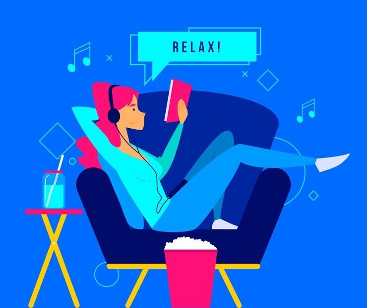 Relaxing at home
